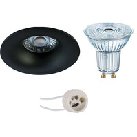 LED recessed spotlight set 4.5W dimmable matte black GU10 4000K