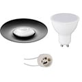 LED Spot Set 6W - Ronde Inbouwspot IP65 Mat Zwart - Natuurlijk Wit 4200K LED Spot Set 6W - Ronde Inbouwspot IP65 Mat Zwart - Natuurlijk Wit 4200K