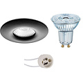 LED Spotlight Set 5W - Dimmable Recessed Spotlight IP65, Round Black or White Spotlight LED Spotlight Set 5W - Dimmable Recessed Spotlight IP65, Round Black or White Spotlight