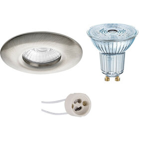 HLW LED dimbare inbouwspot GU10 4,5W 4000K IP65 mat nikkel HLW LED dimbare inbouwspot GU10 4,5W 4000K IP65 mat nikkel