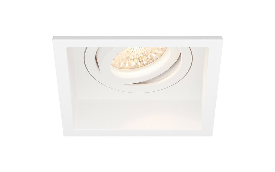 HLW LED LED Spot Set - Kantelbare Vierkante Inbouwspot Mat Wit 4W LED Warm Wit 3000K HLW LED LED Spot Set - Kantelbare Vierkante Inbouwspot Mat Wit 4W LED Warm Wit 3000K