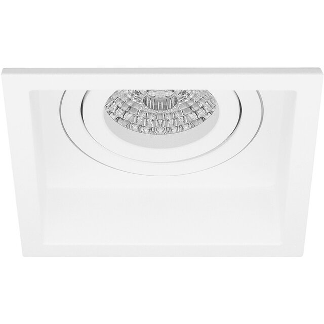 HLW LED LED Spot Set 4W - Kantelbare Vierkante Inbouwspot Mat Wit, Helder/Koud Wit 6400K