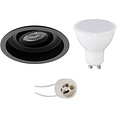 4W LED Lamp Set - Kantelbare Ronde Inbouwspot Mat Zwart met GU10 Fitting