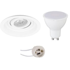LED Spot 4W Kantelbaar Inbouw GU10 3000K Mat Wit LED Spot 4W Kantelbaar Inbouw GU10 3000K Mat Wit