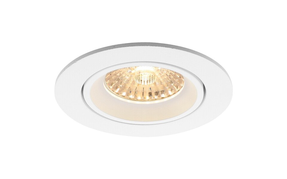 HLW LED Pragmi Delton Pro 4W LED Spot Set - Tiltable Round Recessed Spotlight Matt White, Dimmable HLW LED Pragmi Delton Pro 4W LED Spot Set - Tiltable Round Recessed Spotlight Matt White, Dimmable