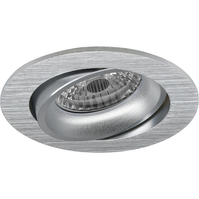 Kantelbare LED inbouwspot 6W met GU10 fitting mat zilver 4200K neutraal wit licht 390 lumen