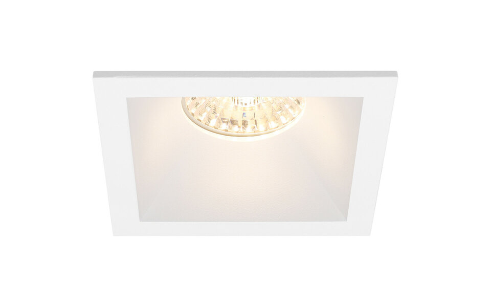 HLW LED LED Spot Set 4W - Vierkante Inbouwspot Mat Wit Warm Wit 3000K GU10