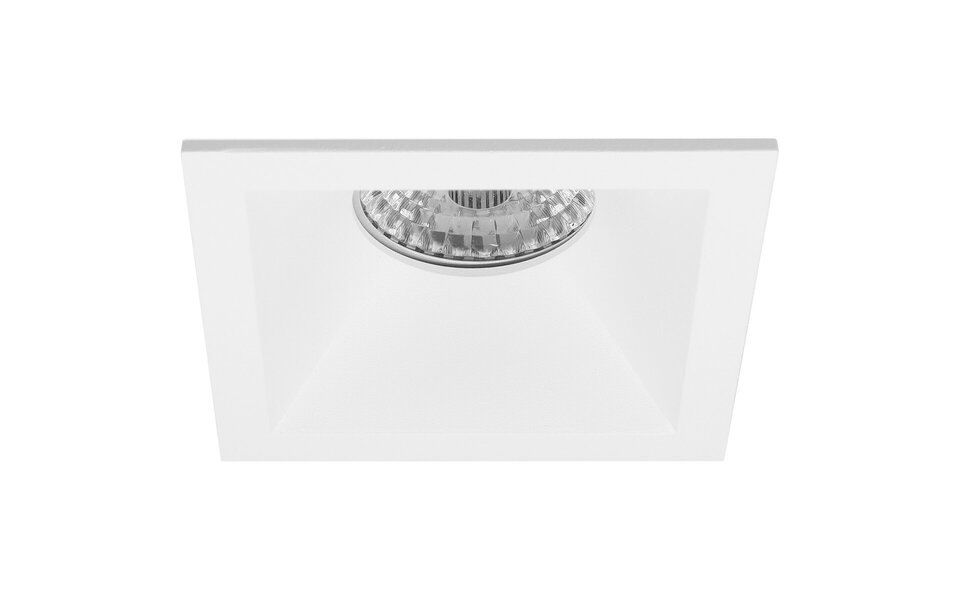 HLW LED LED Spotlight Set - Square Recessed Spotlight Matte White 8W LED Warm White 3000K GU10