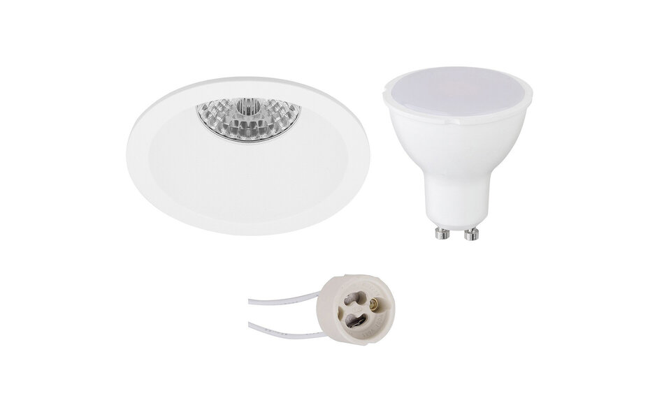 HLW LED LED Spot Set 6W - Inbouwspot Ronde Witte Spot GU10 Fitting Warm Wit 3000K