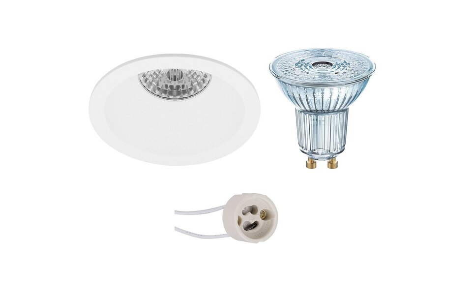 HLW LED Dimbare 5W LED Spot - Ronde Inbouwspot Mat Wit met GU10 Fitting