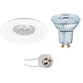 LED Spot Set - Dimmable 5W LED Recessed Spotlight Round Spotlight Matt White GU10