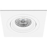 HLW LED LED Spot Set 6W - Tiltable Square White Recessed Spotlight with GU10 Fitting