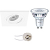 Dimbare LED inbouwspot 4W 2700K kantelbaar Ø80 GU10 Dimbare LED inbouwspot 4W 2700K kantelbaar Ø80 GU10
