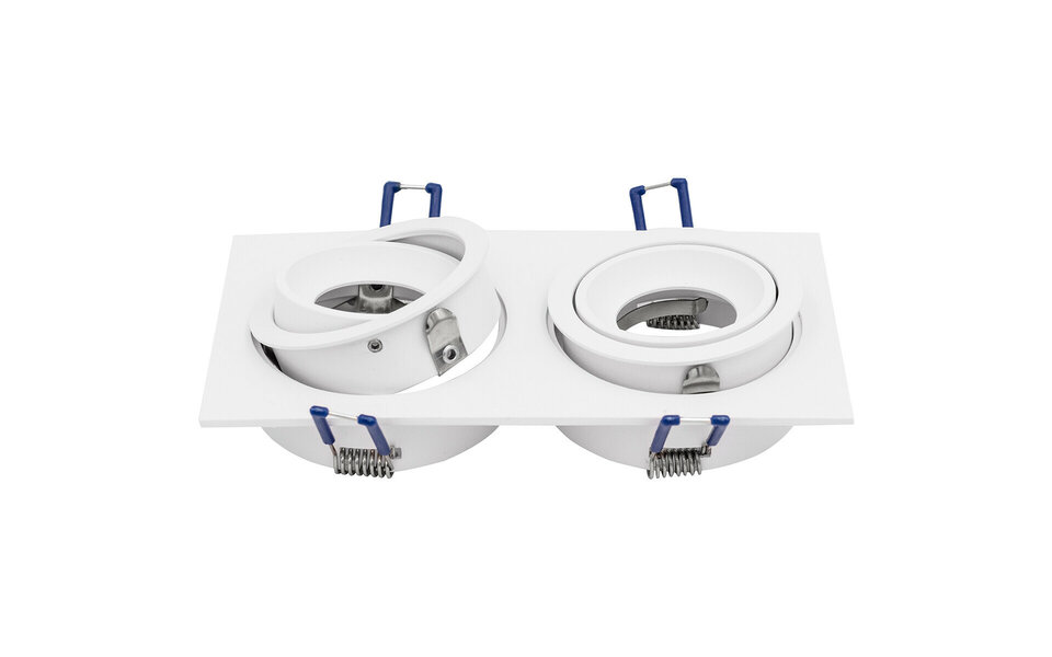 HLW LED 8W LED Spot Set - Kantelbare Inbouwspot Mat Wit GU10 Fitting 3000K Warm Wit HLW LED 8W LED Spot Set - Kantelbare Inbouwspot Mat Wit GU10 Fitting 3000K Warm Wit