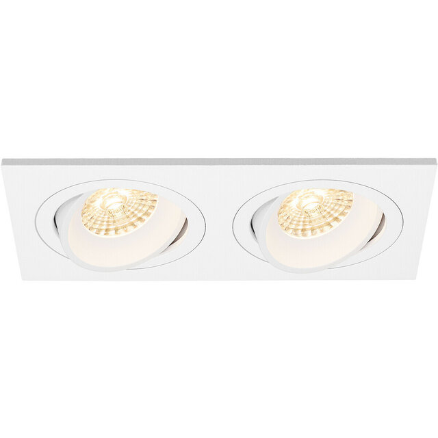 HLW LED LED Spot Set 8W - Tiltable White Recessed Spot GU10 Fitting - Bright/Cool White