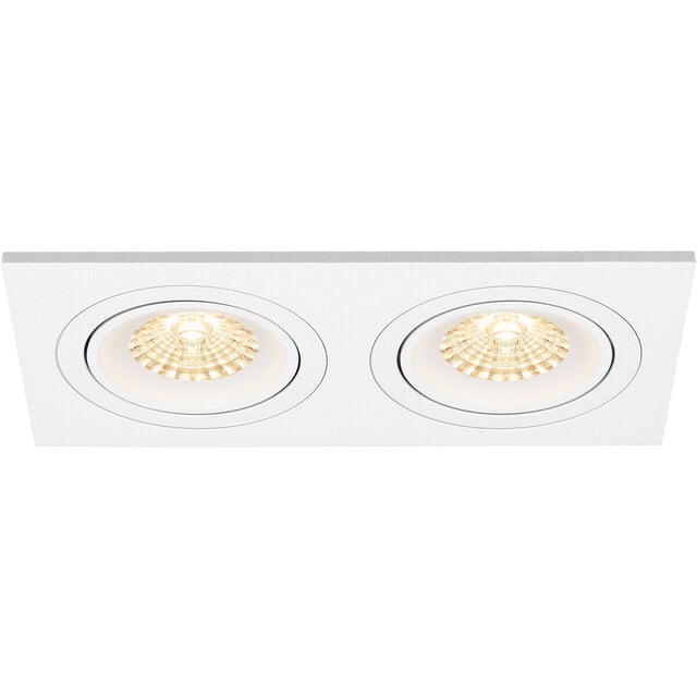HLW LED LED Spot Set 8W - Tiltable White Recessed Spot GU10 Fitting - Bright/Cool White