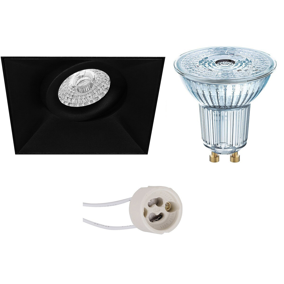 Processed Led Spot LED Spot Set — Dimmable trimless recessed spotlight matte black 4000K