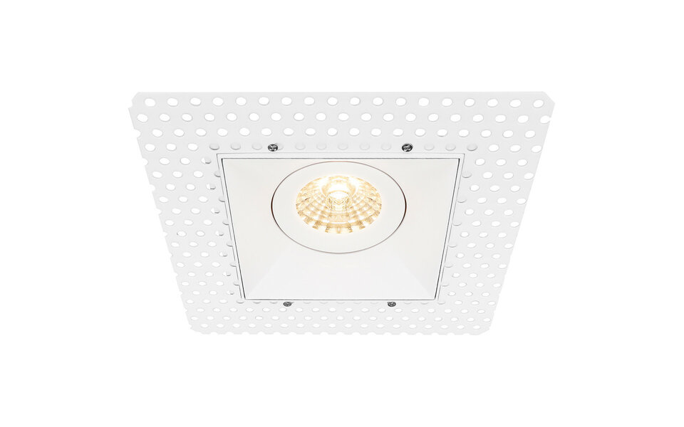 HLW LED LED Spotlight Set 6W - Tiltable Square Recessed Spotlight Matt White Warm White 3000K HLW LED LED Spotlight Set 6W - Tiltable Square Recessed Spotlight Matt White Warm White 3000K