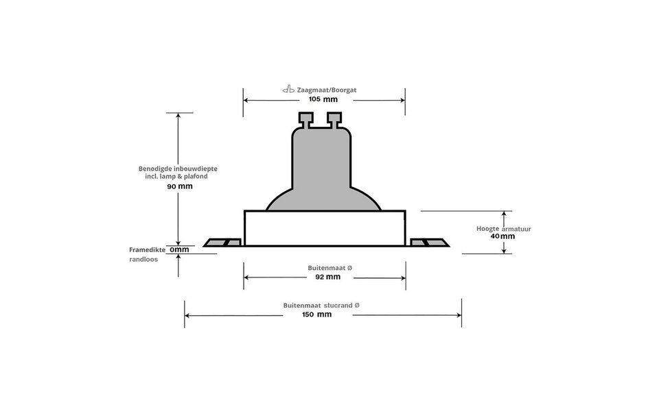 HLW LED Pragmi Nivas Pro 4W LED Spot Set - Tiltable Round Recessed Spotlight Matte Black, Bright 6400K