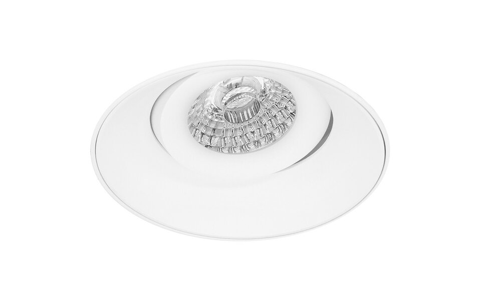 HLW LED LED Spot Set 8W - Tiltable Round Recessed Spotlight Matt White, Warm White 3000K, GU10 HLW LED LED Spot Set 8W - Tiltable Round Recessed Spotlight Matt White, Warm White 3000K, GU10