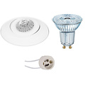 4W LED Spot Set - Kantelbare Dimbare Ronde Inbouwspot Wit, GU10 Fitting