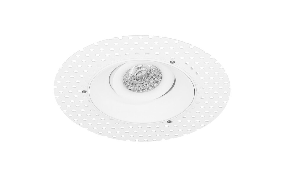 HLW LED LED Spot Set - 5W Dimmable Tiltable Round Recessed Spotlight - Matte White, GU10, Natural White