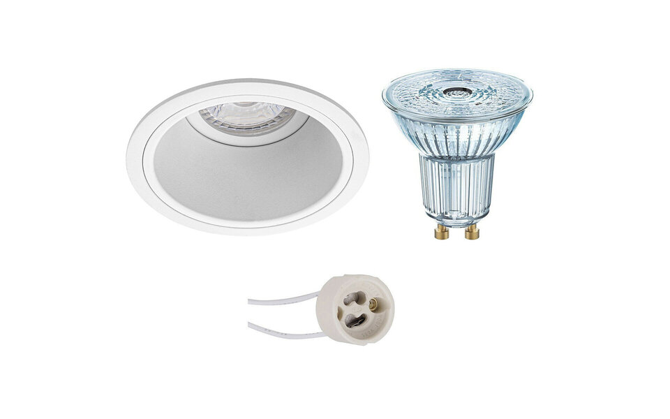 HLW LED LED Spotlight Set - 4W Dimmable Recessed Spotlight Round White Spotlight GU10 Fitting