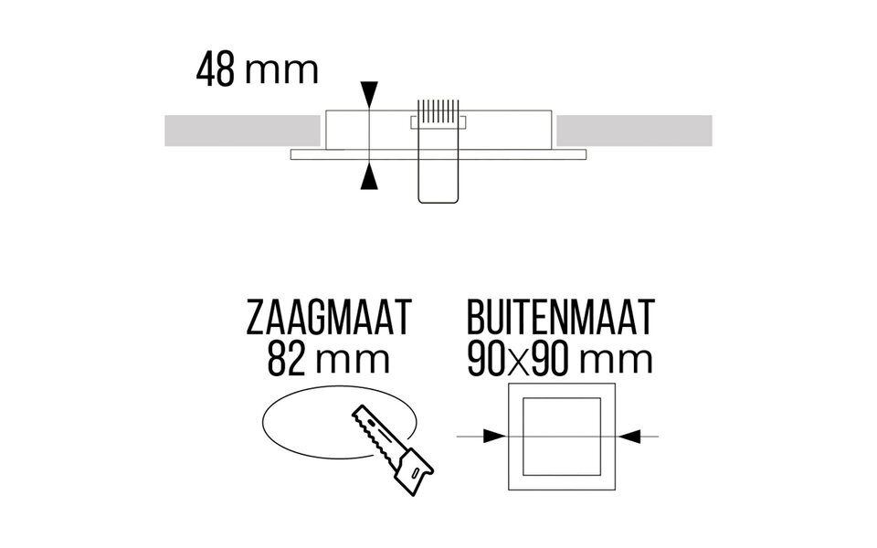 HLW LED LED Spot Set - Pragmi Minko Pro Vierkante Inbouwspot Mat Wit 4W LED