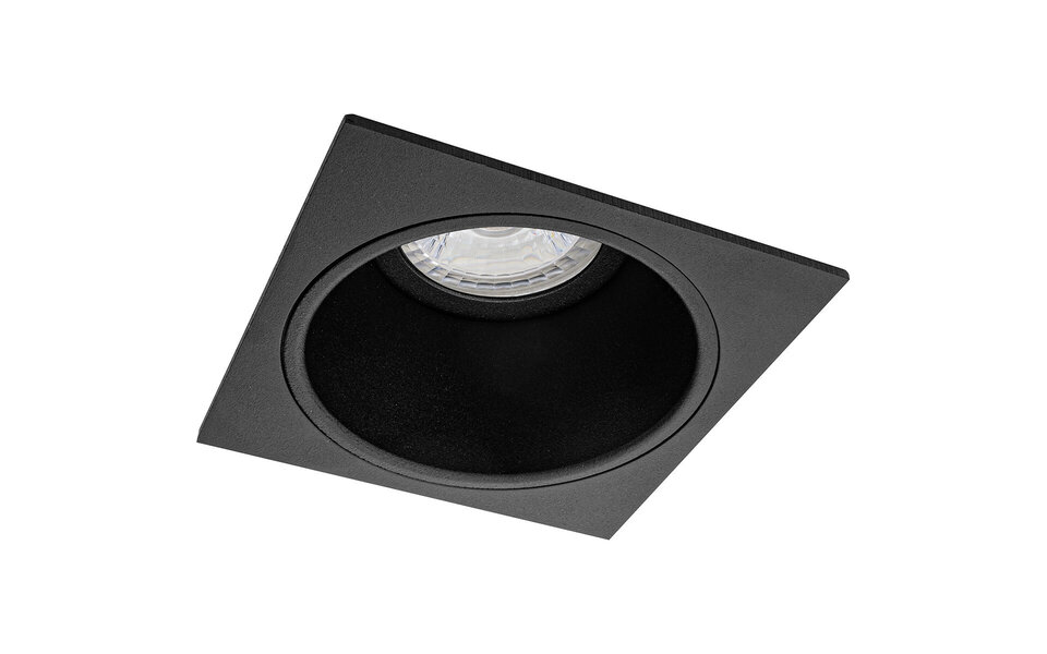 HLW LED Pragmi Minko Pro 4W LED Spotlight - Square Recessed Spotlight Matte Black/Cool White 6400K