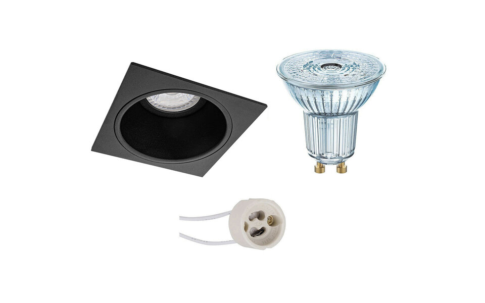 HLW LED LED Spotlight Set 4W - Dimmable Square Recessed Spotlight Matte Black & White HLW LED LED Spotlight Set 4W - Dimmable Square Recessed Spotlight Matte Black & White