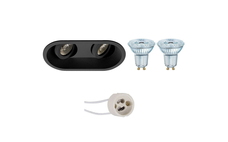 HLW LED LED Spot Set 5W - Dimbare Kantelbare Inbouwspot, Witte & Zwarte Spot HLW LED LED Spot Set 5W - Dimbare Kantelbare Inbouwspot, Witte & Zwarte Spot