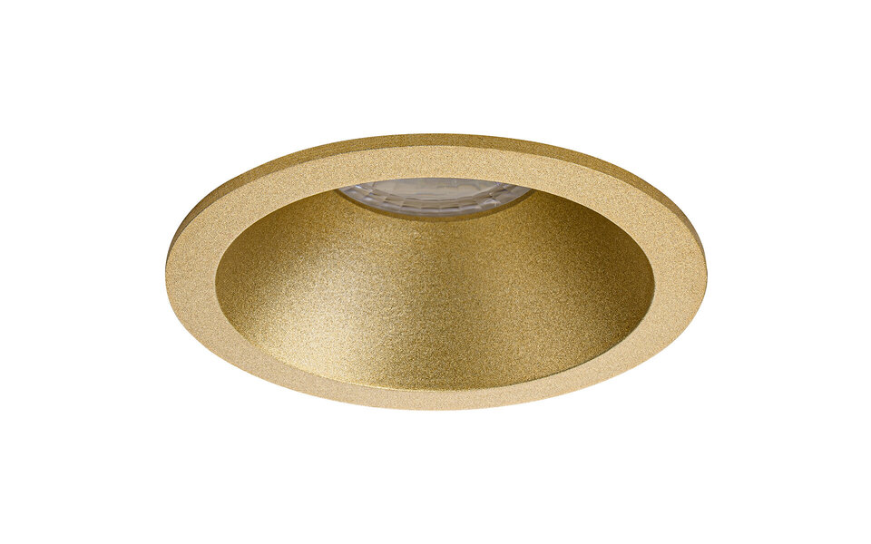 HLW LED LED Spotlight Set 6W Recessed Round Matte Gold - GU10 Fitting - Bright Cool White 6400K