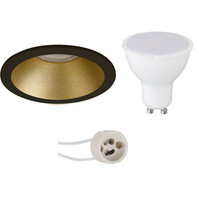 LED Recessed Spotlight 4W Matte Black-Gold 320lm GU10
