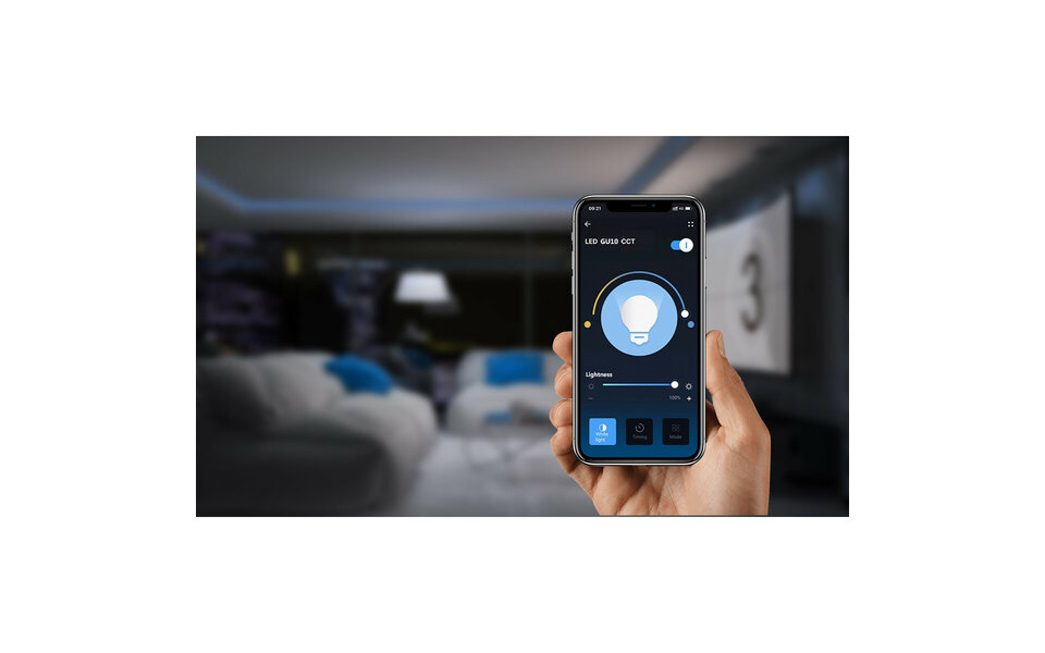 HLW LED Dimmable LED Spotlight 5W - Smart WiFi LED Lamp Warm White 3000K GU10