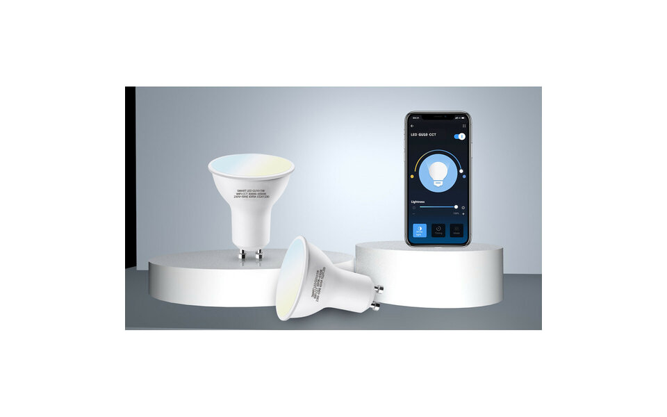 HLW LED LED Spot 5W Dimmable - White Spot GU10 Smart WiFi LED Lamp Cool White HLW LED LED Spot 5W Dimmable - White Spot GU10 Smart WiFi LED Lamp Cool White