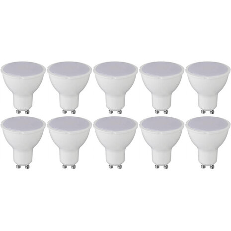 HLW LED LED Spot 10 Pack - GU10 Fitting, 4W LED Lamp, Natuurlijk Wit 4200K HLW LED LED Spot 10 Pack - GU10 Fitting, 4W LED Lamp, Natuurlijk Wit 4200K