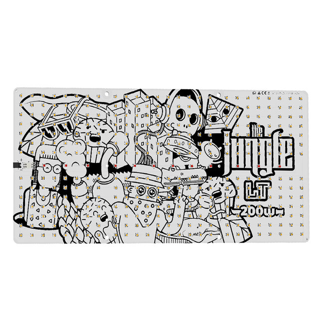 rechthoekige zwarte LED kweeklamp 200 watt voor 100x100 cm kweekoppervlak met hoge efficiëntie rechthoekige zwarte LED kweeklamp 200 watt voor 100x100 cm kweekoppervlak met hoge efficiëntie