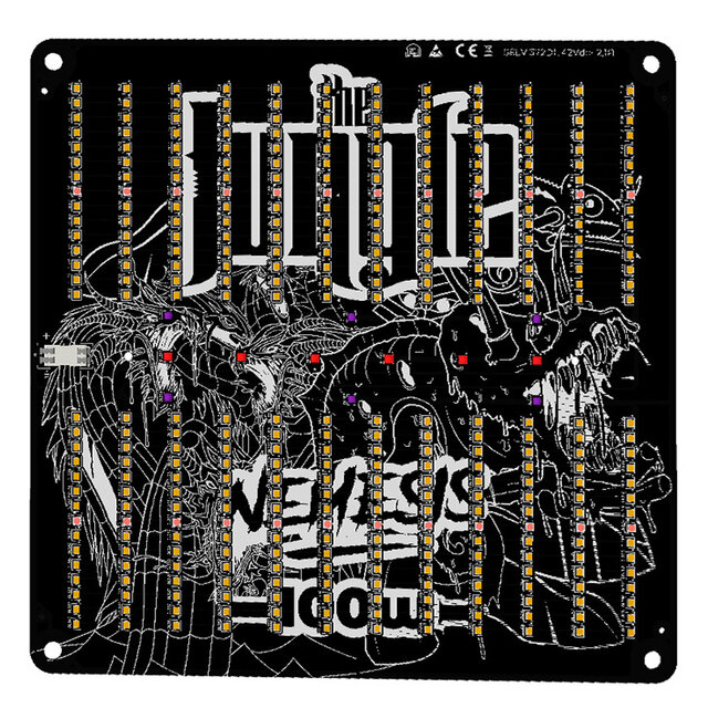 rechthoekige zwarte LED kweeklamp met 100 watt vermogen en 60x60 cm belichtingsoppervlak