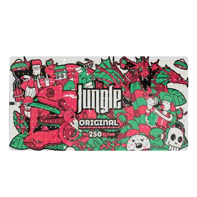 Rechthoekige zwarte LED kweeklamp met 250 watt vermogen geschikt voor 120x120 cm kweekruimte