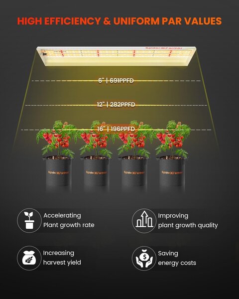 Spider Farmer Spider Farmer SF300 LED Kweeklamp Spider Farmer Spider Farmer SF300 LED Kweeklamp