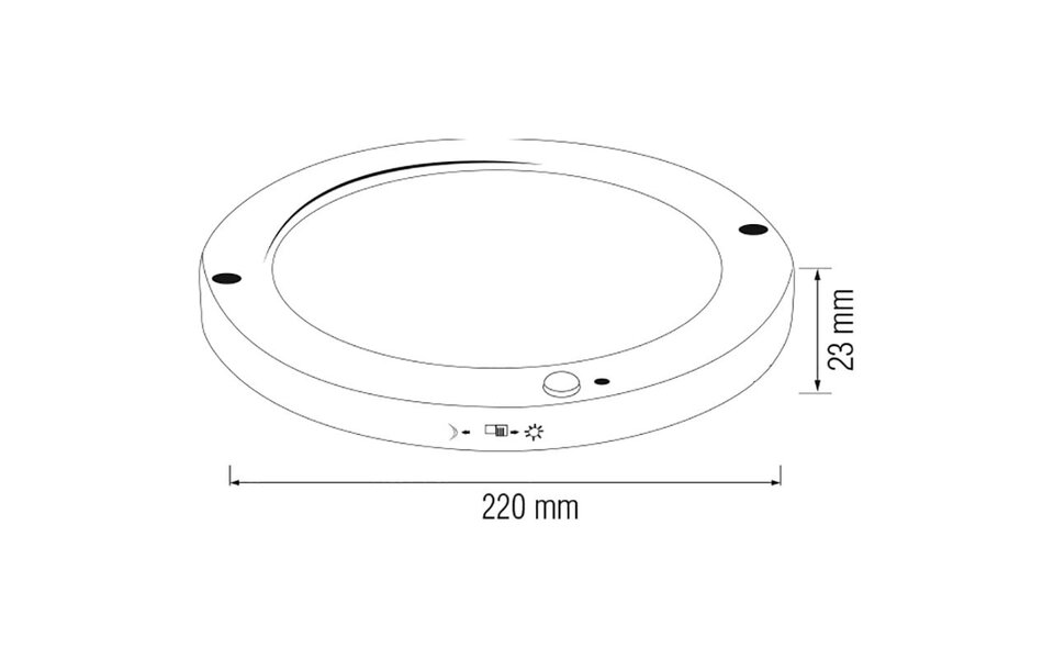 HLW LED LED Ceiling Light with Motion Sensor + Day and Night Sensor - 18W - Adjustable Color CCT - 360° Viewing Angle - Surface Mount/Recessed - Round - Matte Black HLW LED LED Ceiling Light with Motion Sensor + Day and Night Sensor - 18W - Adjustable Color CCT - 360° Viewing Angle - Surface Mount/Recessed - Round - Matte Black