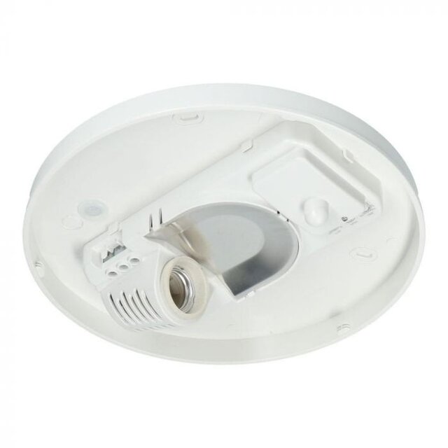HLW LED LED Plafondlamp met Bewegingssensor - 360° Sensor - E27 Fitting - Opbouw - Ovaal - Mat Wit - Glas