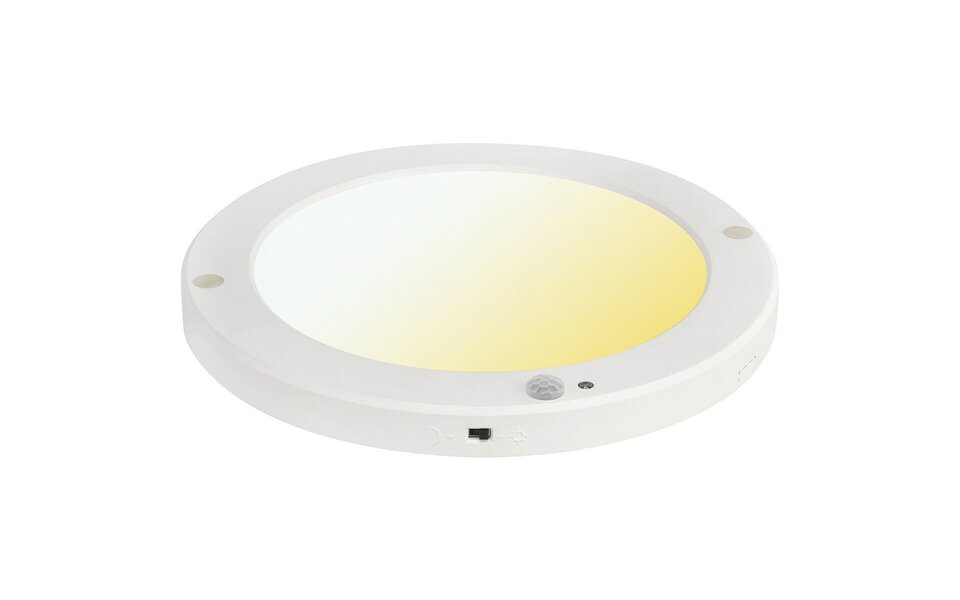 HLW LED LED Plafondlamp met Bewegingssensor + Dag en Nacht Sensor - 18W - Aanpasbare Kleur CCT - 360° Zichthoek - Opbouw/Inbouw - Rond - Mat Wit