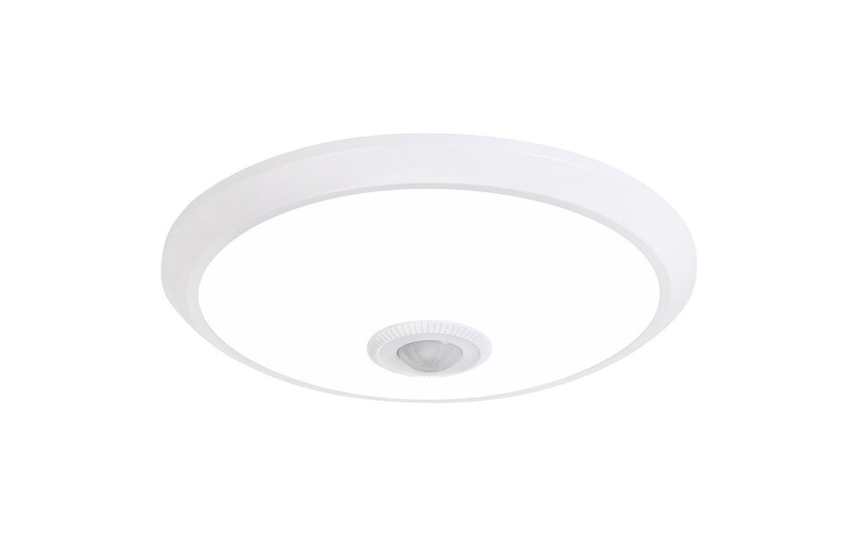 HLW LED LED ceiling light with sensor + day and night sensor - Kozolux Crimpy - 20W 1500lm - Bright/Cool White 6400K - Surface-mounted - Round - White HLW LED LED ceiling light with sensor + day and night sensor - Kozolux Crimpy - 20W 1500lm - Bright/Cool White 6400K - Surface-mounted - Round - White