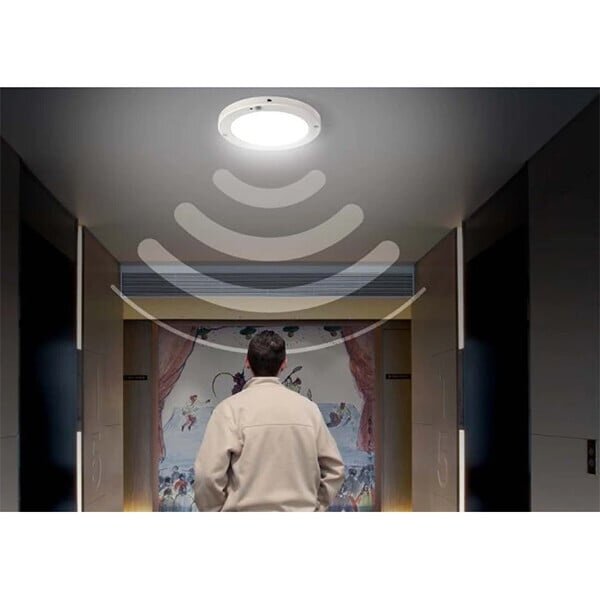 HLW LED LED Plafondlamp met Bewegingssensor + Dag en Nacht Sensor - 18W - Helder/Koud Wit 6500K - 360° Zichthoek - Opbouw/Inbouw - Rond - Mat Wit HLW LED LED Plafondlamp met Bewegingssensor + Dag en Nacht Sensor - 18W - Helder/Koud Wit 6500K - 360° Zichthoek - Opbouw/Inbouw - Rond - Mat Wit