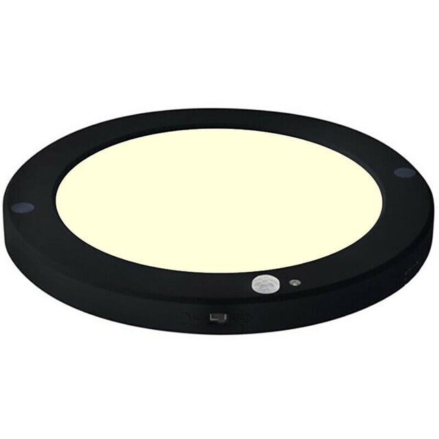 LED plafondlamp PIR dag/nacht sensor 18W 3000K mat zwart Binnenverlichting LED plafondlamp PIR dag/nacht sensor 18W 3000K mat zwart Binnenverlichting