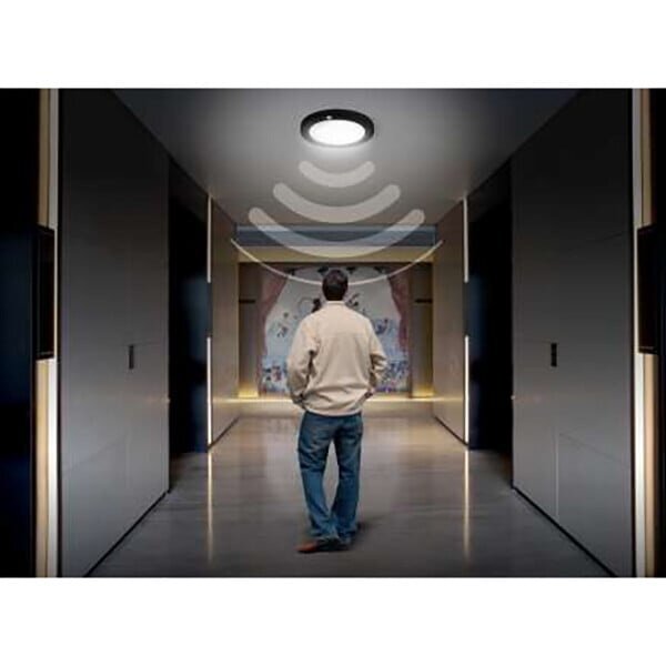 HLW LED LED Plafondlamp met Bewegingssensor + Dag en Nacht Sensor - 18W - Natuurlijk Wit 4000K - 360° Zichthoek - Opbouw/Inbouw - Rond - Mat Zwart HLW LED LED Plafondlamp met Bewegingssensor + Dag en Nacht Sensor - 18W - Natuurlijk Wit 4000K - 360° Zichthoek - Opbouw/Inbouw - Rond - Mat Zwart