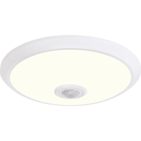 HLW LED LED Plafondlamp met Sensor + Dag en Nacht Sensor - Kozolux Crimpy - 20W 1500lm - Natuurlijk Wit 4200K - Opbouw - Rond - Wit HLW LED LED Plafondlamp met Sensor + Dag en Nacht Sensor - Kozolux Crimpy - 20W 1500lm - Natuurlijk Wit 4200K - Opbouw - Rond - Wit