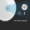 HLW LED LED Ceiling Light with Sensor + Day and Night Sensor - Kozolux Crimpy - 20W 1500lm - Natural White 4200K - Surface Mounted - Round - White