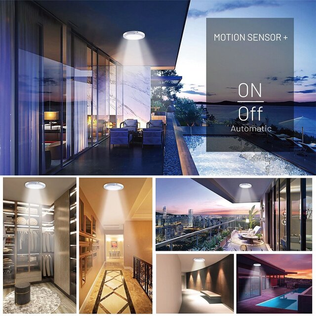 HLW LED LED Plafondlamp met Bewegingssensor + Dag en Nacht Sensor - 18W - Natuurlijk Wit 4000K - 360° Zichthoek - Opbouw/Inbouw - Rond - Mat Wit